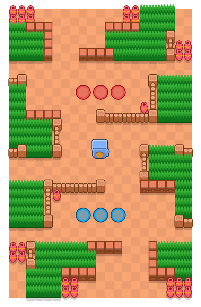 Greasepaint Grass Brawl Stars map